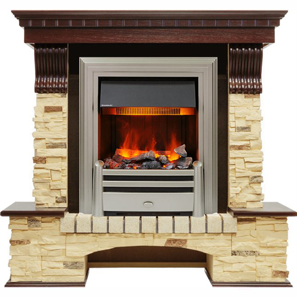 Каминокомплект Dimplex Pierre Luxe - Темный дуб / Сланец (Высота 1050мм) с очагом Chesford