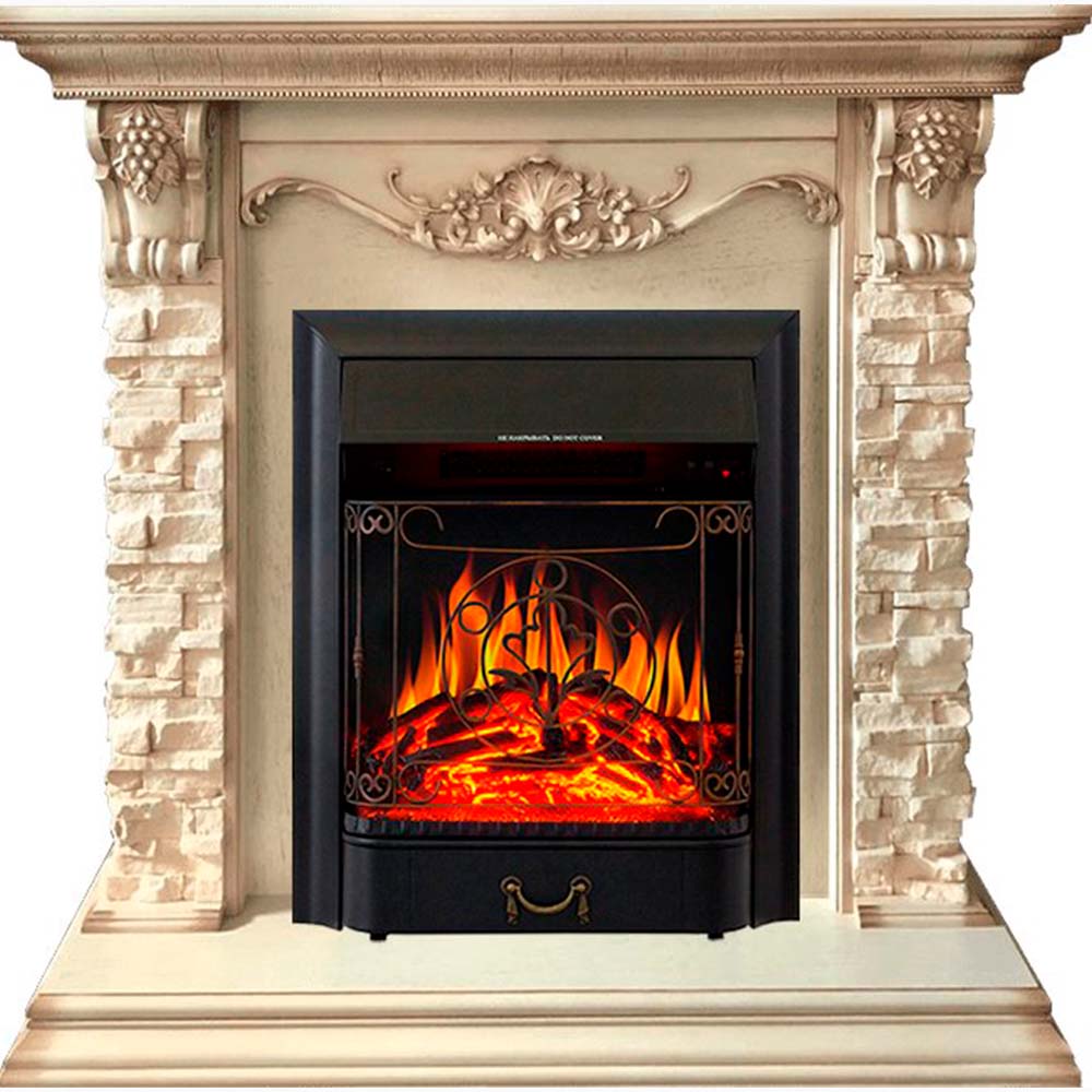 Каминокомплект Royal Flame  Adriana - Cлоновая кость с очагом Majestic FX Black