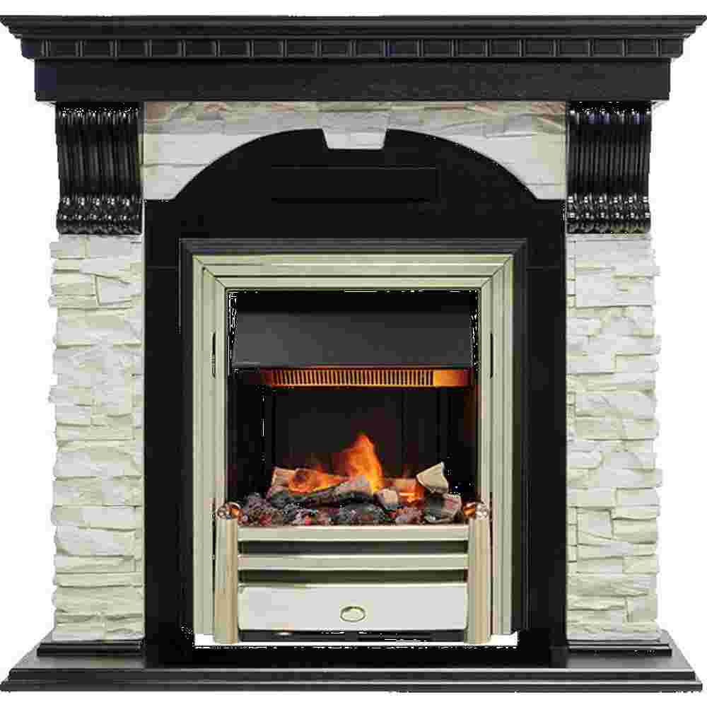 Каминокомплект Dimplex Dublin - Венге / Сланец белый с очагом Cavendish