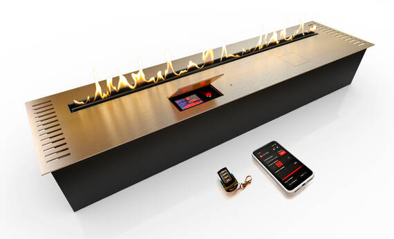 Автоматический биокамин ZeFire М 1200 латунный с ДУ