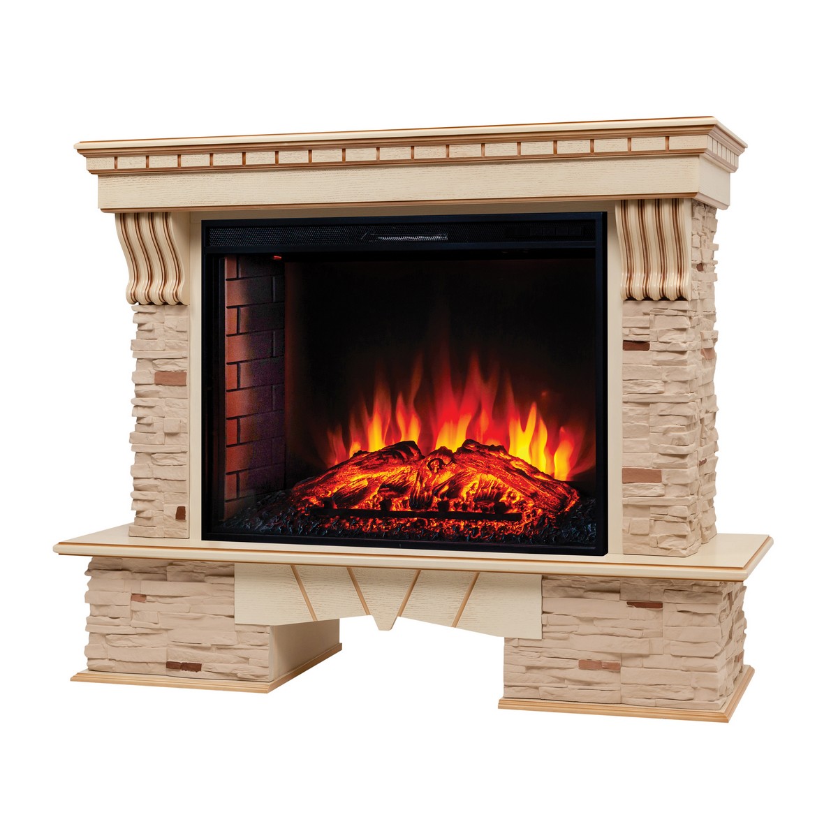 Электрокамин RealFlame  Sorento 33/33W WT с очагом Epsilon 33