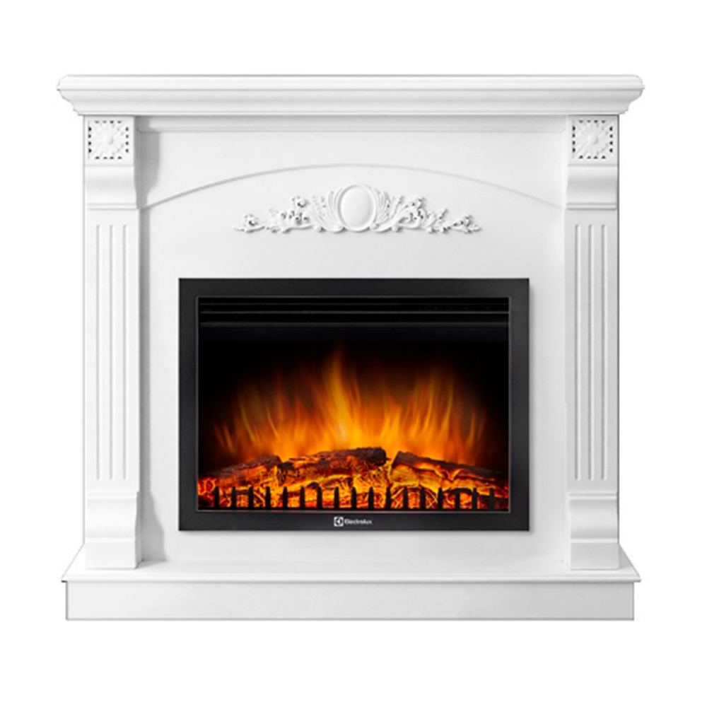 Каминокомплект Electrolux Barocco 25 с очагом EFP/P-2720RLS белый