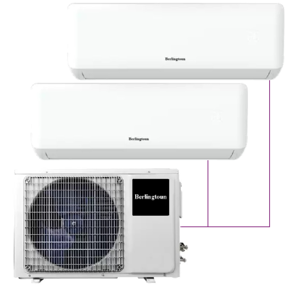 Мульти сплит-система настенная Berlingtoun BMI-07AIN1 / BMO-14/2AIN1 DC Inverter 7+7