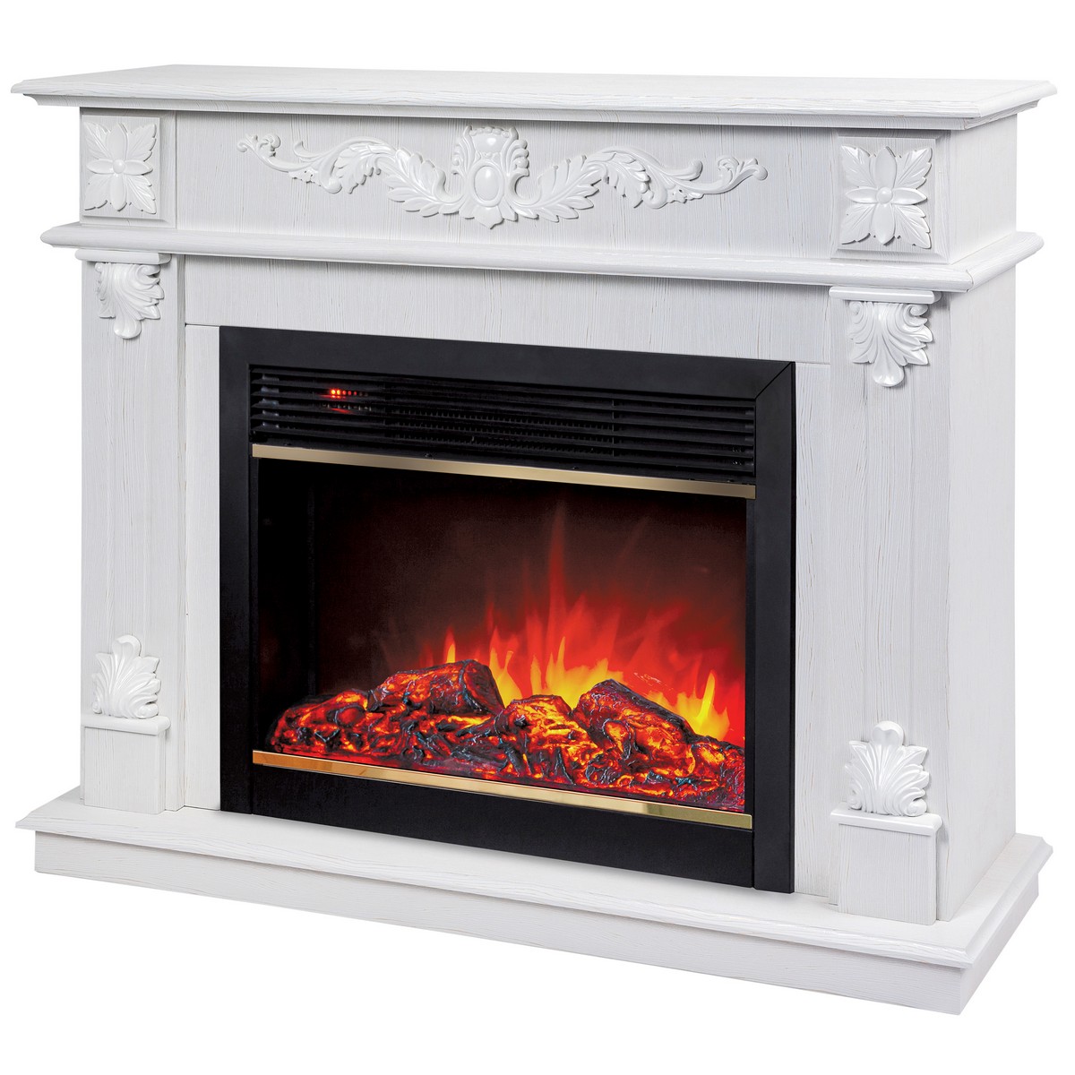 Электрокамин RealFlame  Philadelphia 25,5/26 WT с очагом Moonblaze Deluxe Brass