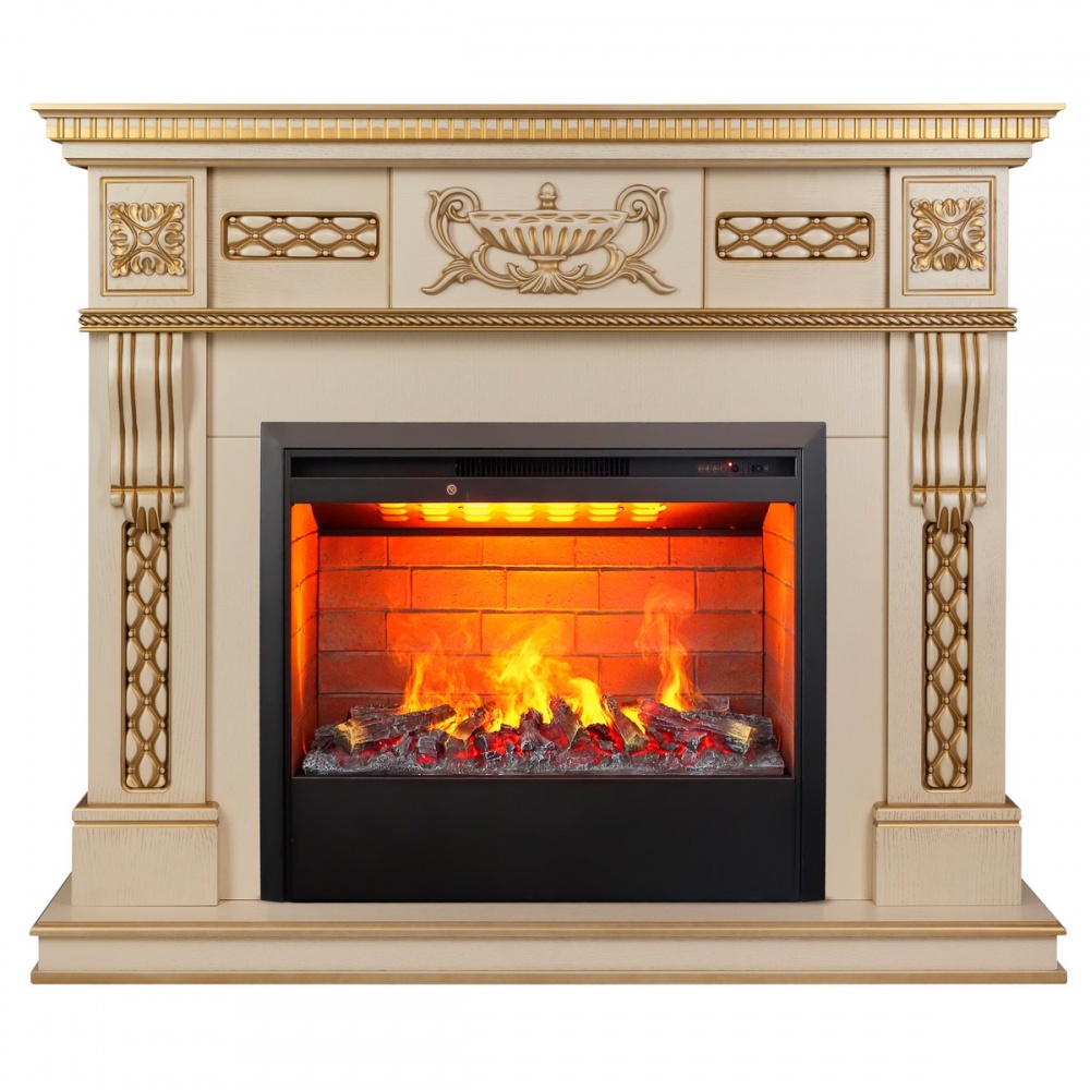 Электрокамин RealFlame  Corsica Lux 25,5/26 WT с очагом 3D Helios 26