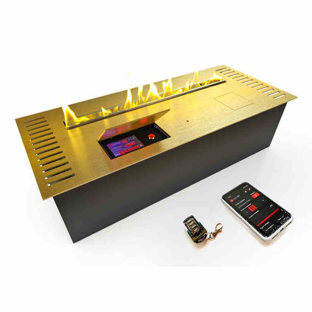 Автоматический биокамин ZeFire М 700 латунный с ДУ