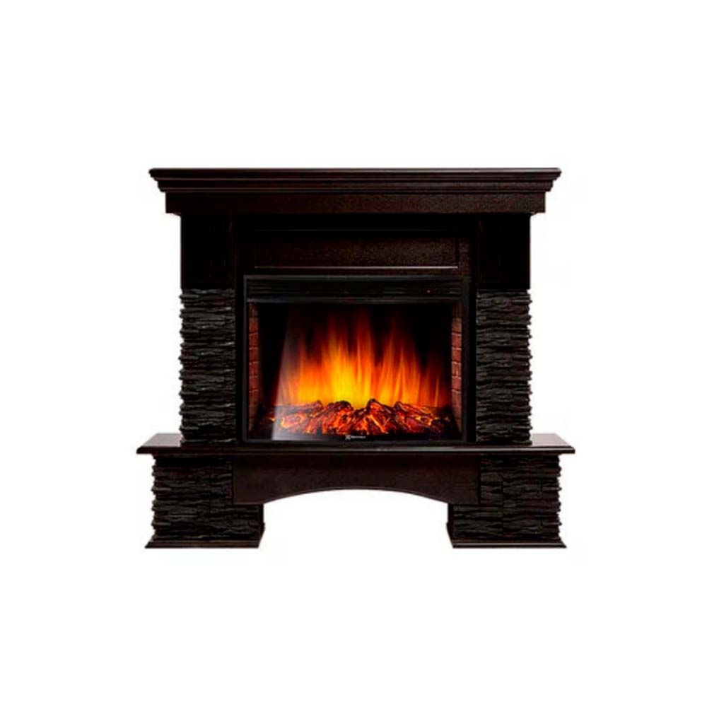 Каминокомплект Electrolux Pietra Nuovo 25 с очагом EFP/P-2720RLS сланец чёрный, шпон венге
