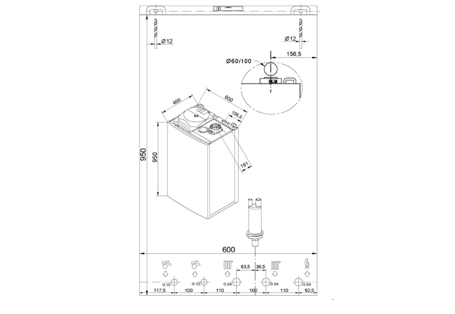 Настенный газовый котел Baxi NUVOLA DUO-TEC+ 16 GA