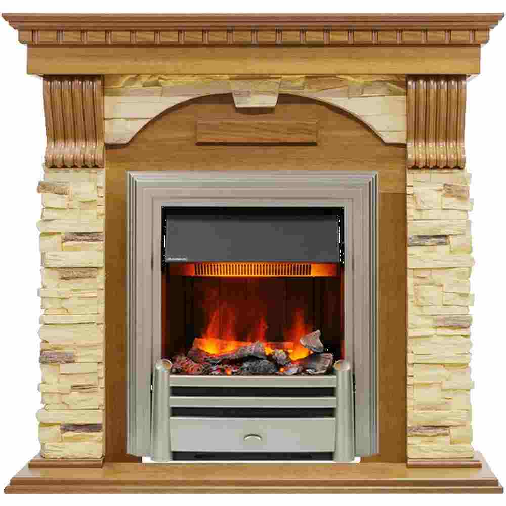 Каминокомплект Dimplex Dublin -  Дуб / Сланец с очагом Chesford