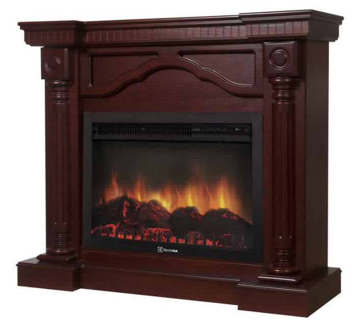 Каминокомплект Electrolux Rome 26/30 с очагом EFP/P-2620RLS шпон красное дерево