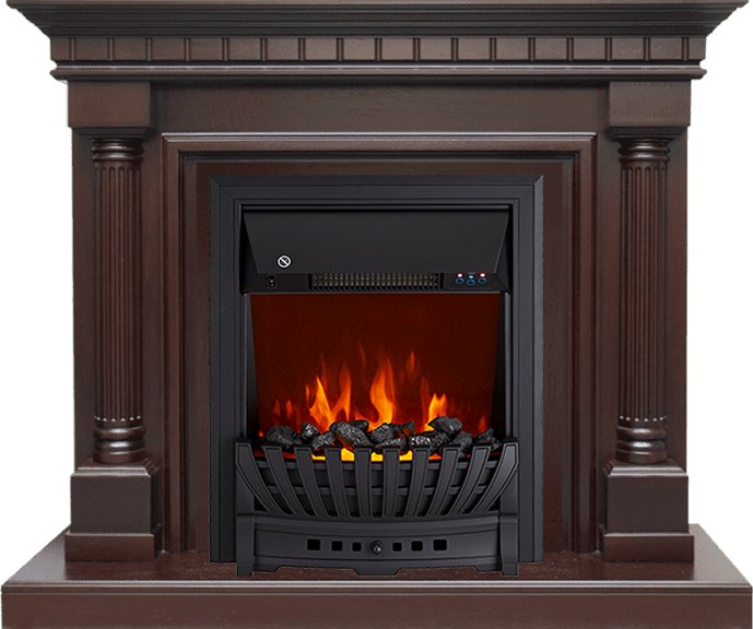 Каминокомплект Royal Flame  Dallas - Темный дуб с очагом Aspen Black
