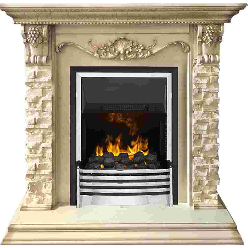 Каминокомплект Dimplex Adriana - Cлоновая кость с очагом Flagstaff