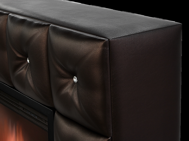 Каминокомплект Electrolux Crystal 30 с очагом EFP/P-3020LS тёмная экокожа