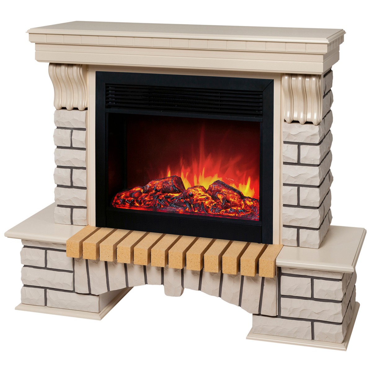 Электрокамин RealFlame  Country 26 WT с очагом Moonblaze Deluxe Black