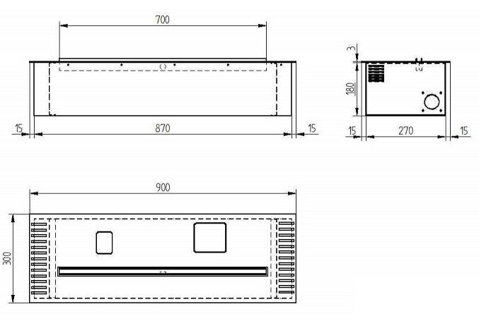 Биокамин автоматический Zefire Automatic 900 черный