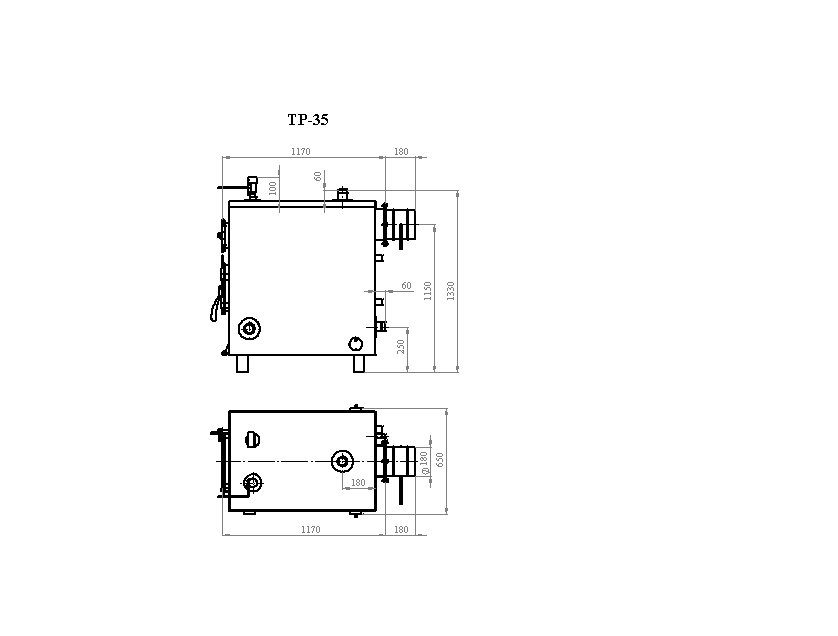 Напольный твердотопливный котел Траян ТР-35-1КТ