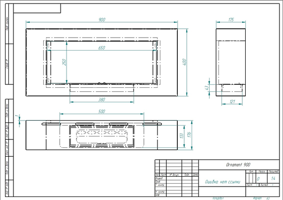 Настенный биокамин Zefire Ornament 900 (Estetic Flame)