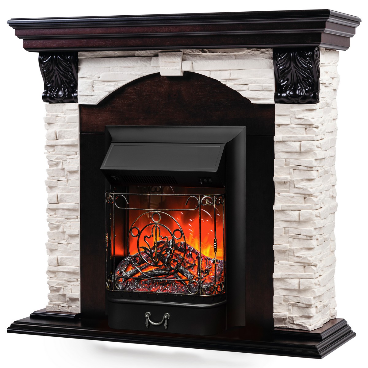 Электрокамин RealFlame  Dublin Lux AO с очагом Majestic Lux Black