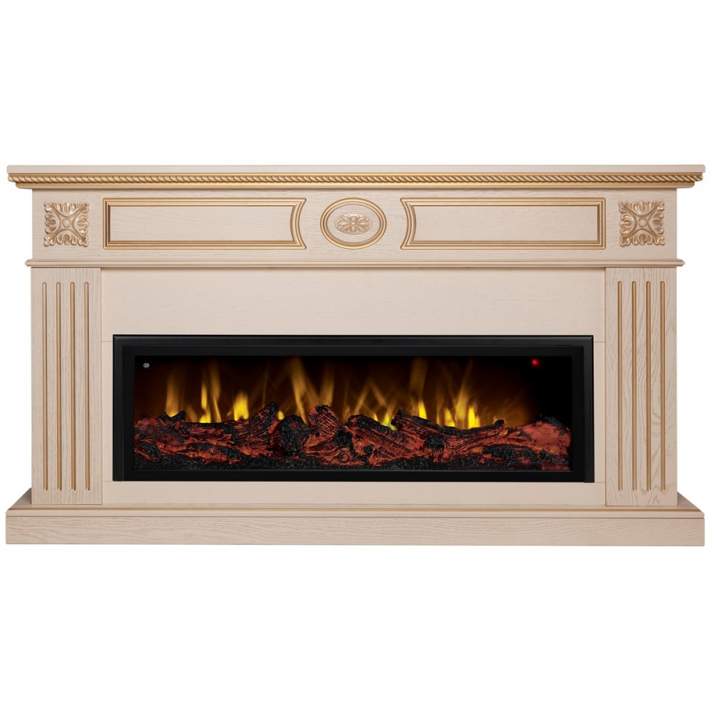 Электрокамин RealFlame Siena 42/BV WT с очагом Beverly 1000