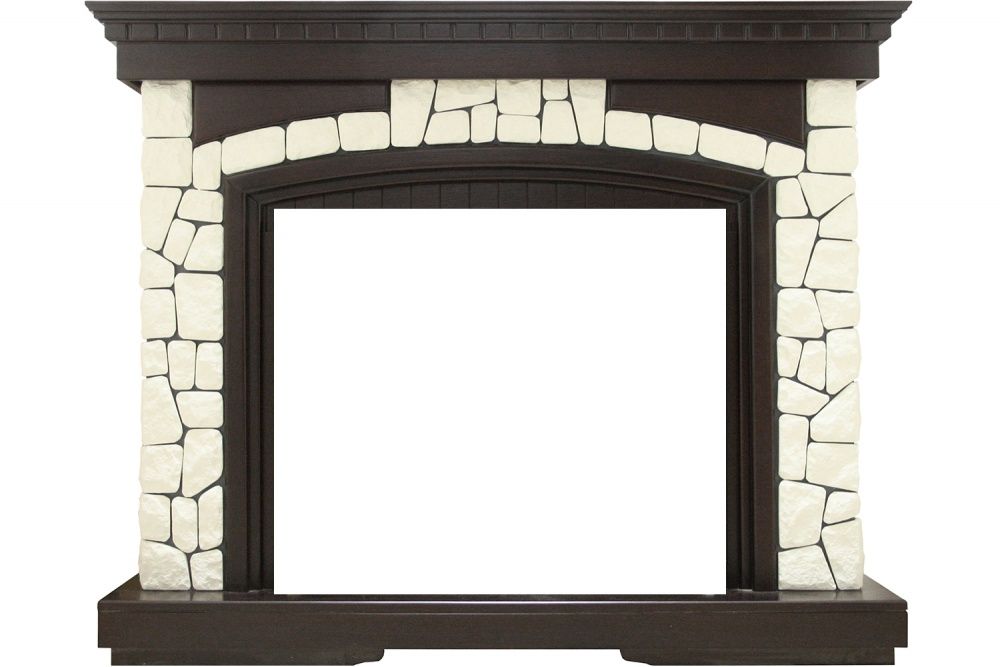 Каминокомплект Dimplex Glasgow - Темный дуб / Белый (Высота 1100мм) с очагом Symphony 26'' DF2608-INT