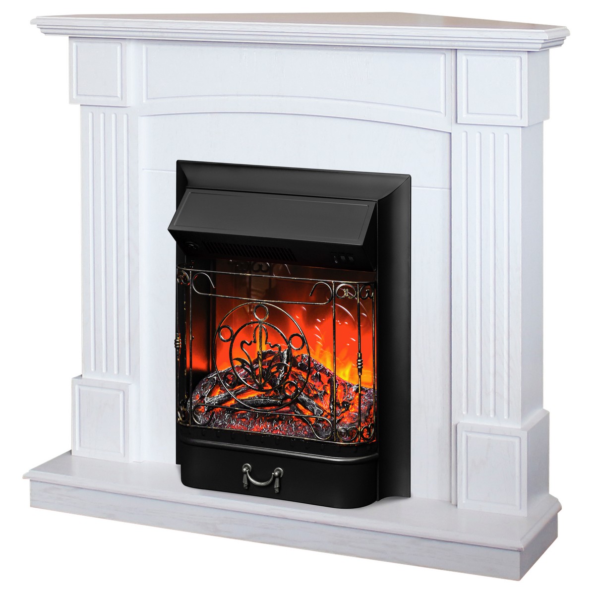 Электрокамин RealFlame  Andrea Corner WT с очагом Majestic Lux Black