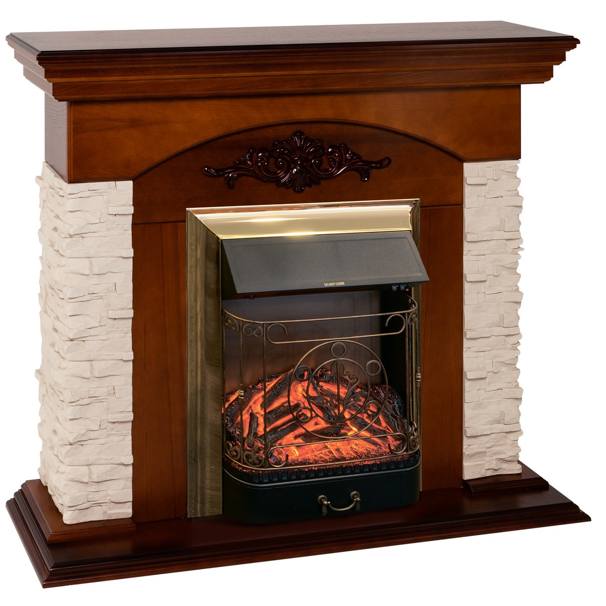 Электрокамин RealFlame  Neapolis NT с очагом Majestic Lux Brass