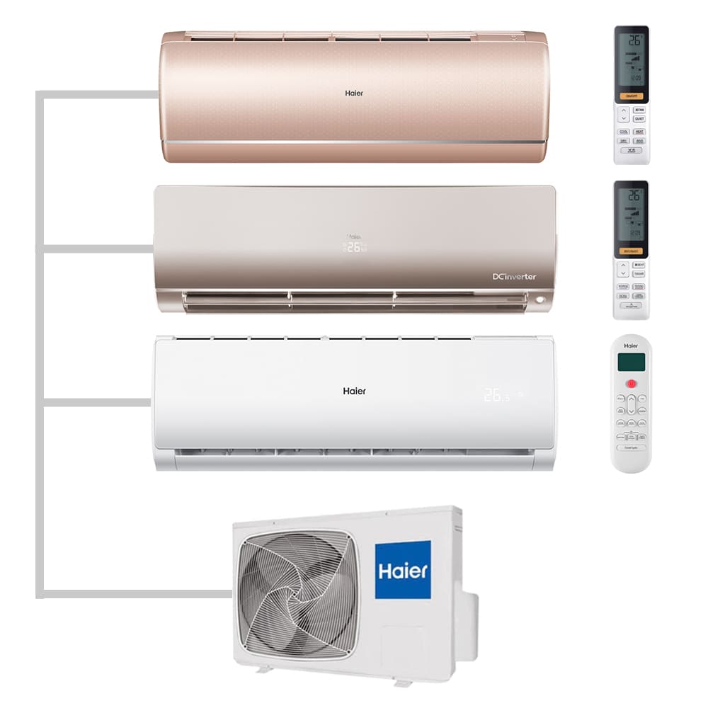 Мульти сплит-система настенная Haier AS35S2SJ2FA-G / AS25S2SF2FA-G / AS07TS6HRA-M / 3U70S2SR5FA Inverter
