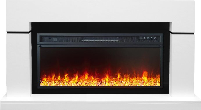 Каминокомплект Royal Flame  Lindos - Белый (Ширина 1470мм) с очагом Vision 42 LED
