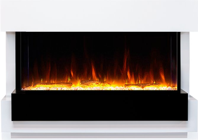Каминокомплект Royal Flame  Cube 36 - Белый с черным с очагом Astra 36 RF