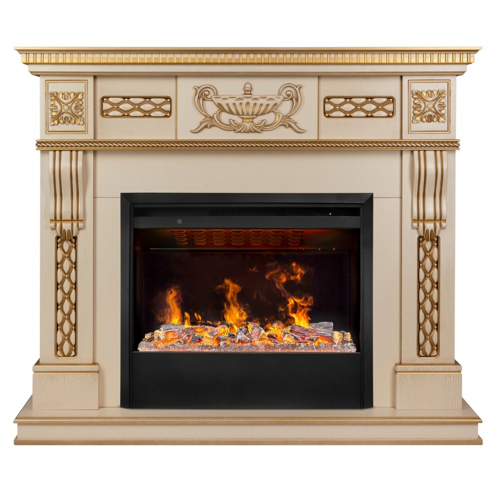 Электрокамин RealFlame Corsica Lux 25,5/26 WT с очагом 3D Helios 26 SBG