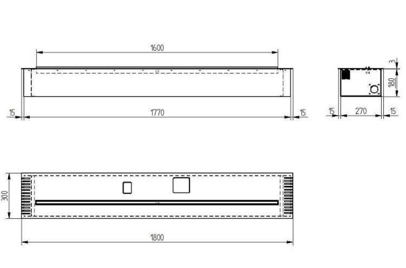Биокамин автоматический Zefire 1800 шлифованный