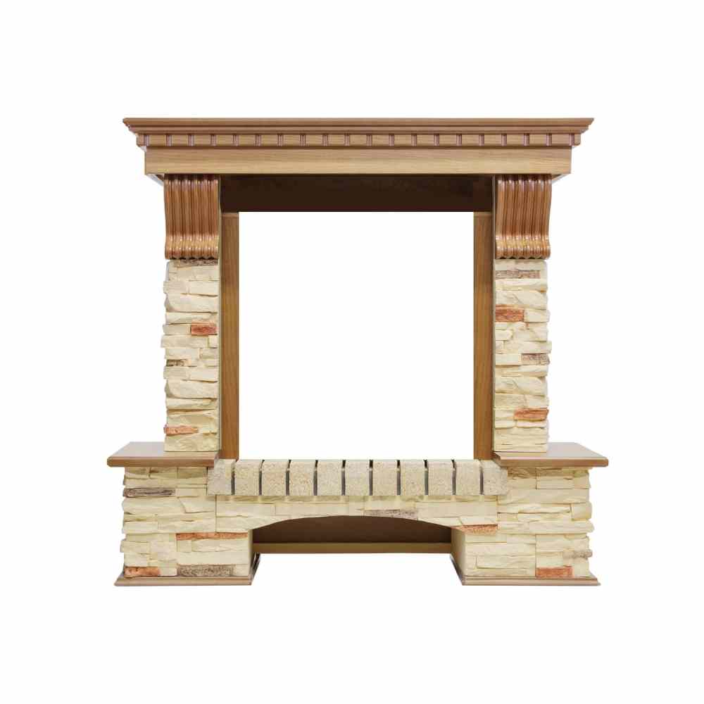 Каминокомплект Dimplex Pierre Luxe - Дуб / Сланец с очагом Aspen Gold