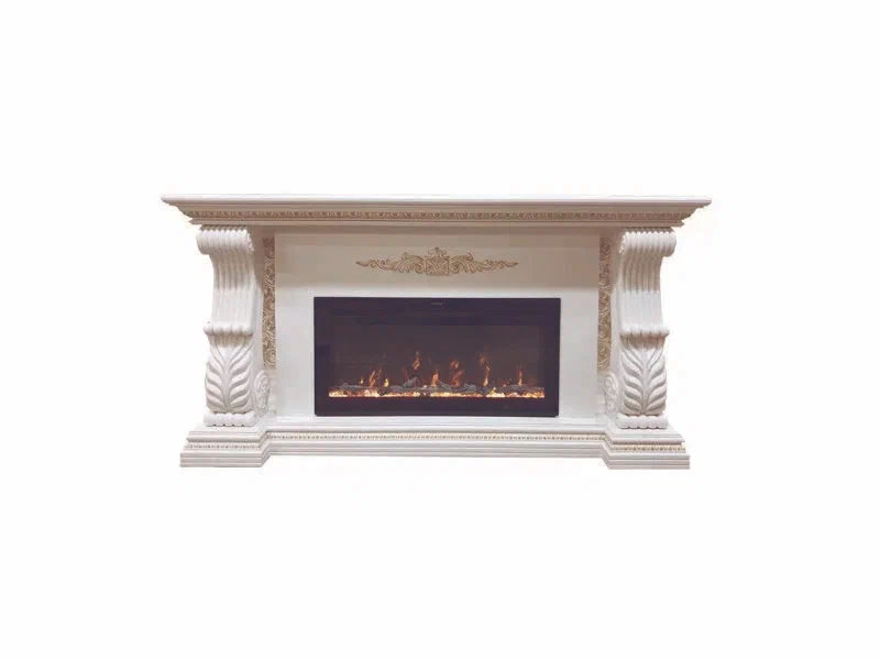 Каминокомплект Glenrich Сенатор Premier S86 мрамор светлый