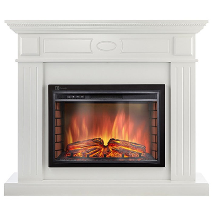 Каминокомплект Electrolux Bianco 26/30 с очагом EFP/P-2620RLS шпон белый