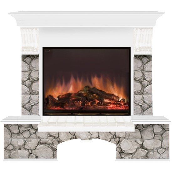 Каминокомплект Glenrich Бостон Arte 33 белый