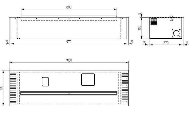 Биокамин автоматический Zefire Automatic 1000 черный