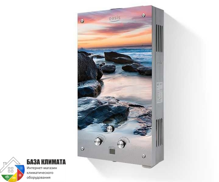 Водонагреватель проточный газовый Oasis Glass 20MG