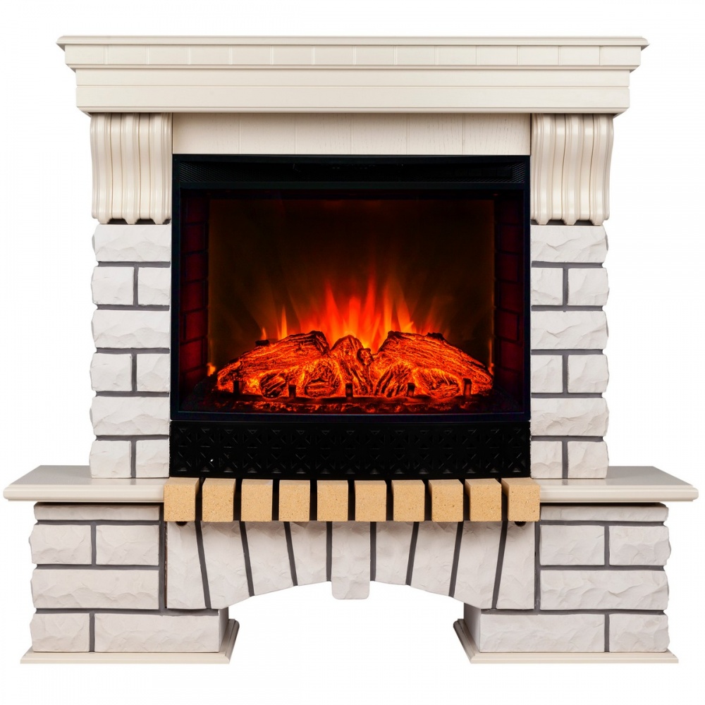 Электрокамин RealFlame Country 25/25,5 WT с очагом Evrika 25,5