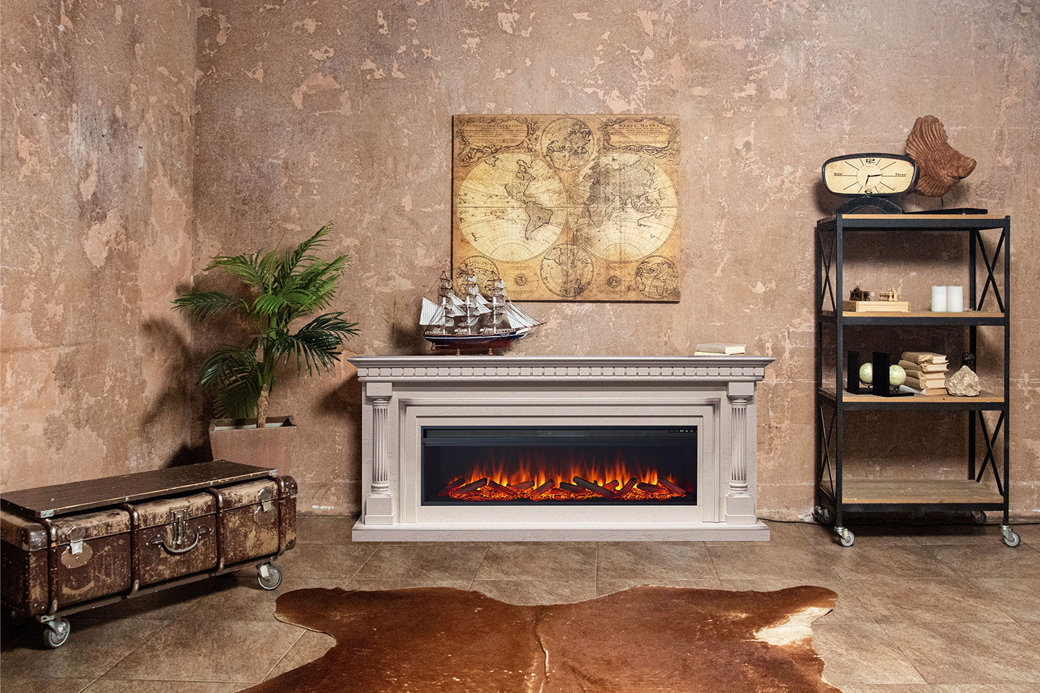 Портал Royal Flame  Dallas 60 - Слоновая кость с патиной