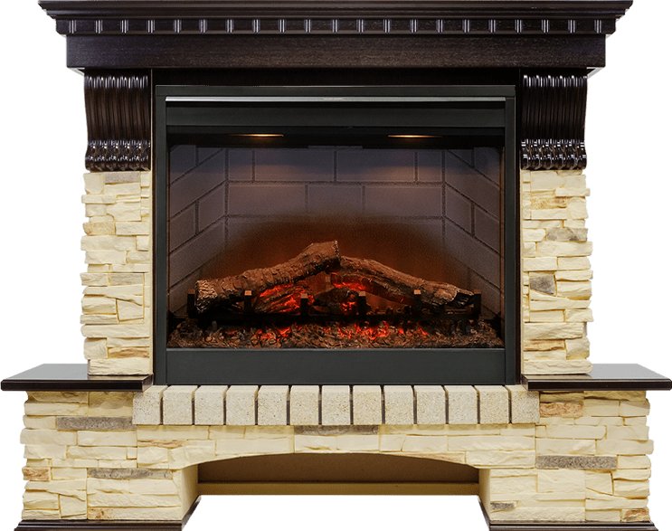 Каминокомплект Dimplex Pierre Luxe - Темный дуб / Сланец (Высота 1040 мм) с очагом Symphony 26'' DF2608-INT