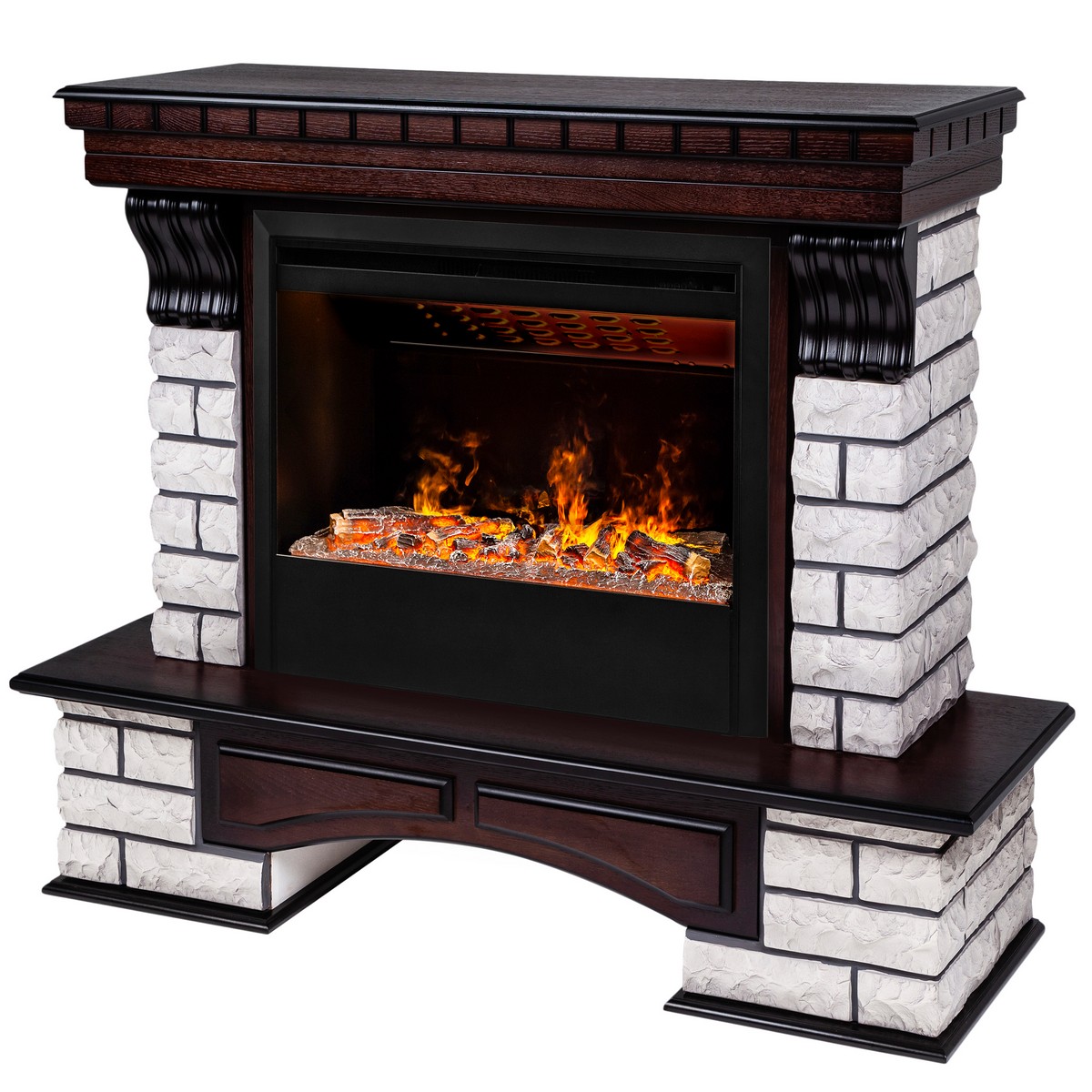 Электрокамин RealFlame  Country Rock 26 AO с очагом 3D Helios 26 SBG