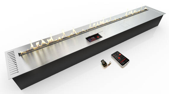 Автоматический биокамин ZeFire М 1800 шлифованный с ДУ