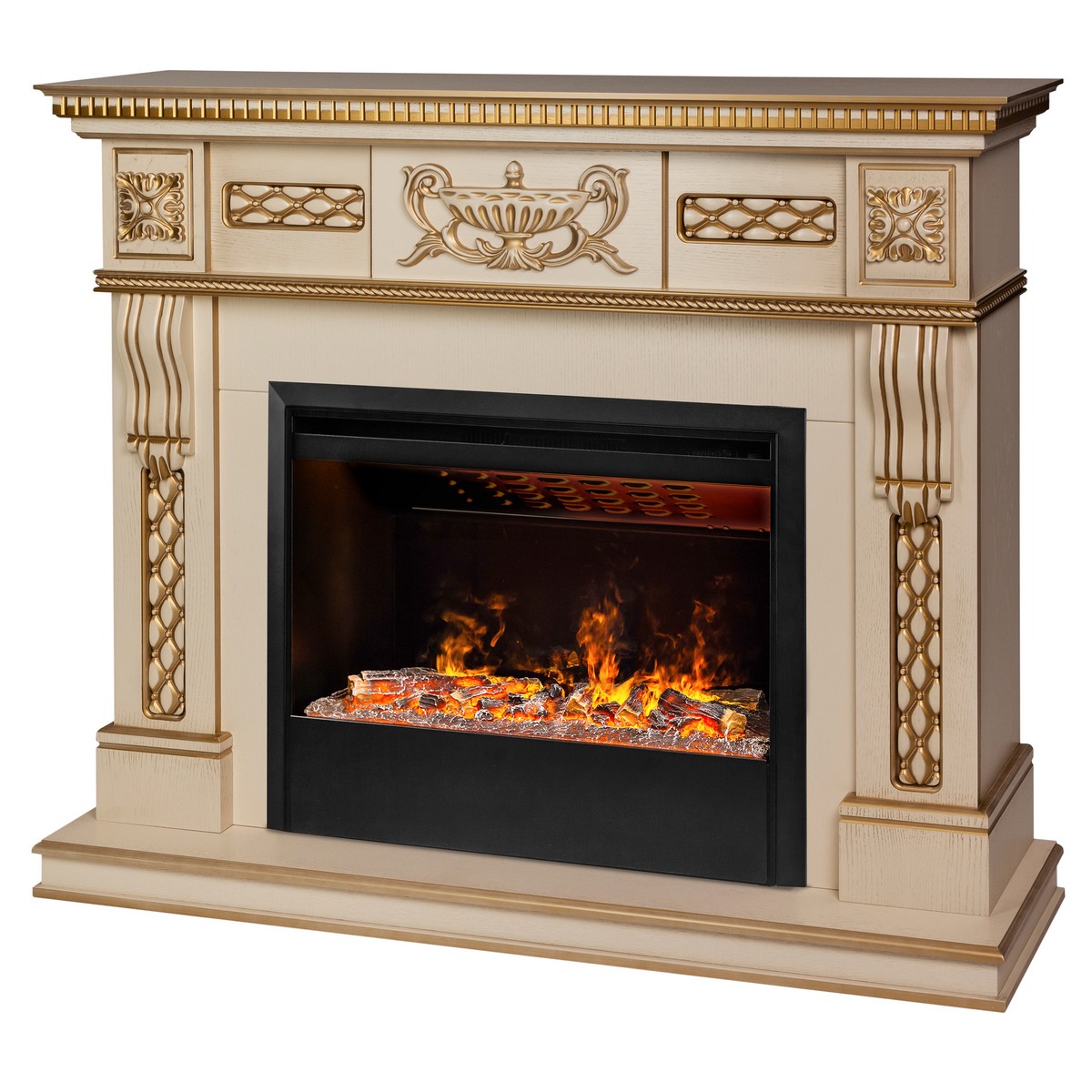 Электрокамин RealFlame Corsica Lux 25,5/26 WT с очагом 3D Helios 26 SBG