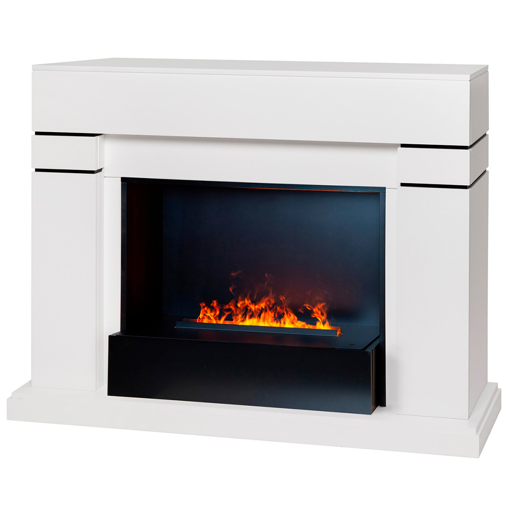 Электрокамин RealFlame Lindelse 26 WT с очагом 3D Cassette 630 Black Panel