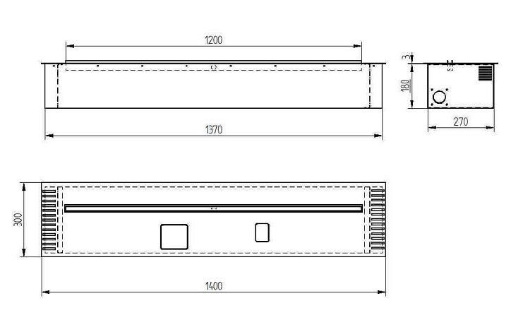 Биокамин автоматический Zefire 1400 черный