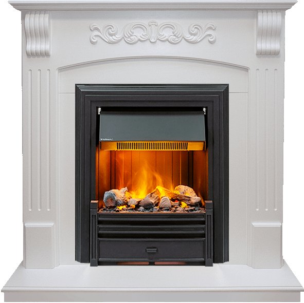 Каминокомплект Dimplex Sorrento угловой - Белый дуб с очагом Brookline Black