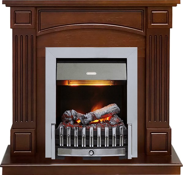 Каминокомплект Dimplex Boston - Темный дуб (Высота 92.5см) с очагом Danville Chrome FB2