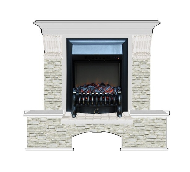 Каминокомплект Glenrich Бостон К Грот однотонный (Fobos)