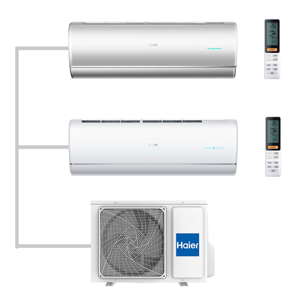 Мульти сплит-система настенная Haier AS25S2SJ2FA-S / AS25S2SJ2FA-W / 2U40S2SM1FA Inverter