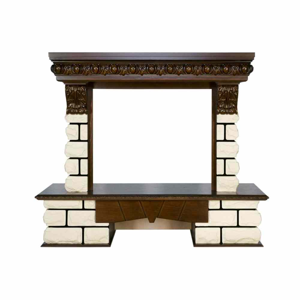 Портал Royal Flame  Pierre Luxe LORD - Темный дуб / Белый